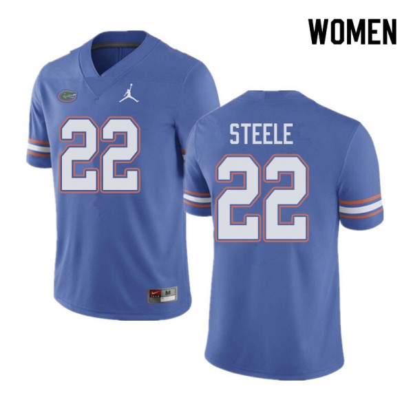 Jordan Brand Women #22 Chris Steele Florida Gators College Football Jerseys Blue